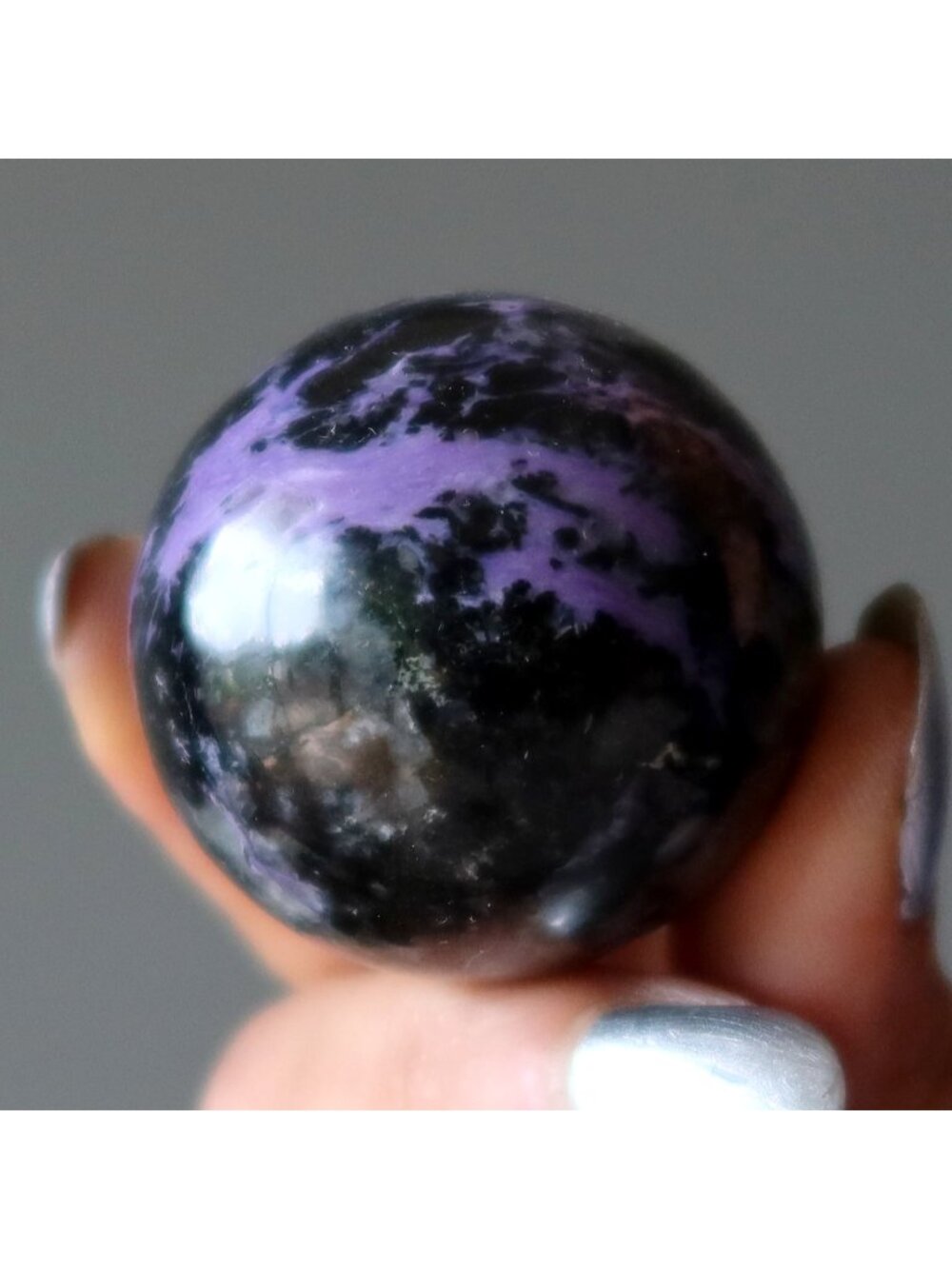Charoite Sphere Purple Black Chariot Crystal Ball